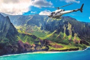 Napali Coast Kauai from Helicopter
