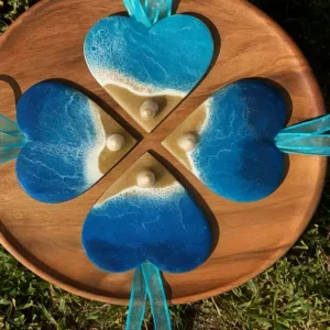Handcrafted resin art ornament trinket dish