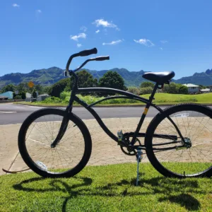 Cyclist on a single-speed bike during a 10-day island tour