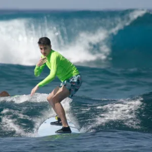 One-on-one private lesson on sandy beach