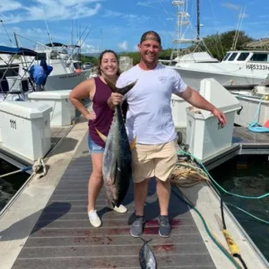 Deluxe eight hour sportfishing boat on Kauai waters