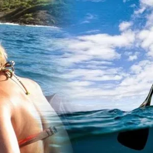 Adventurers snorkeling along the west side of Maui