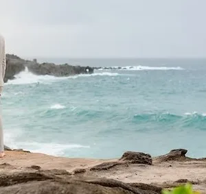 Scenic coastal view from Ulu Package island tour