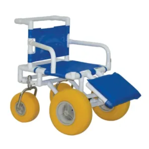 Beach wheelchair designed for easy island access