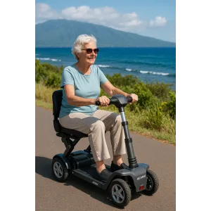 Compact foldable scooter perfect for island tours