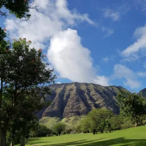 Scenic view of Pearl Harbor historical sites in Oahu