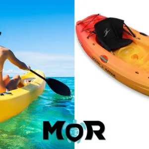 Single kayak floating near Maui’s calm waters