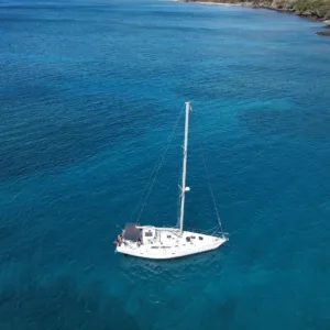 Sailing on a private monohull with afternoon snorkeling