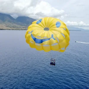 Parasail flight soaring 1,200 feet above Ka’anapali Beach