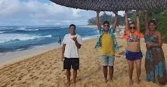 Tourists exploring Oahu's coastline on Circle Island Adventure