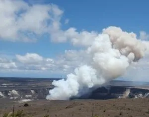 Adventurers hiking through Volcanoes National Park on Oahu