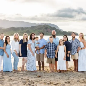 Couple captured candidly during 75 minute Kauai photo session
