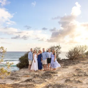 Couple sharing smiles during 60 minute Kauai photo shoot