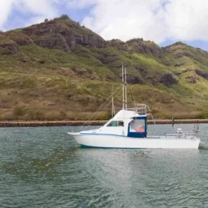 Private fishing boat charter cruising Kauai waters