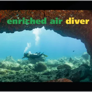 Scuba diver practicing enriched air techniques during Kona course