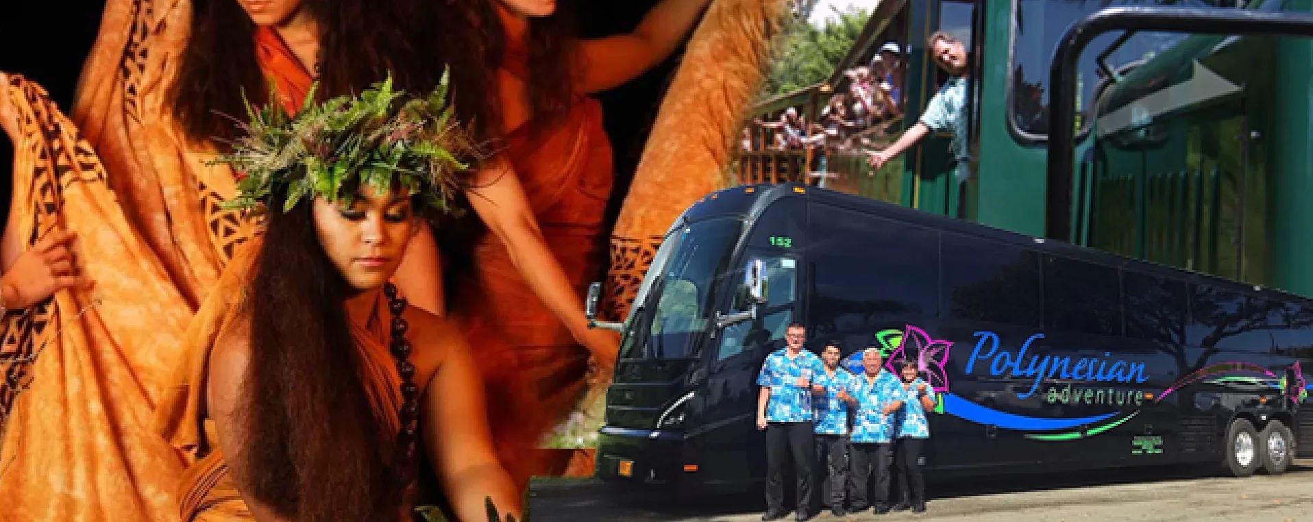Gold luau package with train ride and transport included