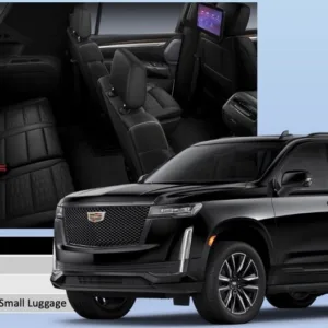 Luxury SUV waiting at airport baggage claim
