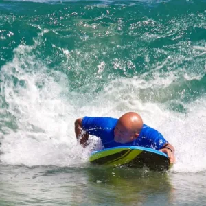 Medium size boogie board with slick bottom