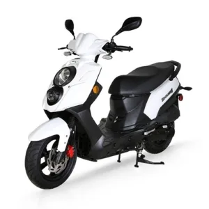 Classic Genuine Hooligan i170 scooter parked outdoors