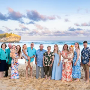 Sunrise photo shoot on Kauai beach