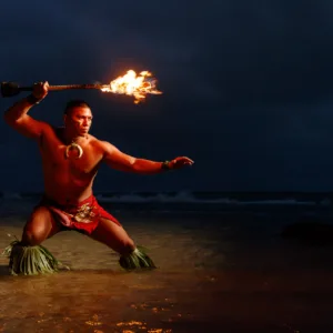 Audience seated at outdoor luau event in Kauai