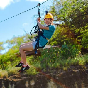 Zipline adventure through Coral Crater jungle