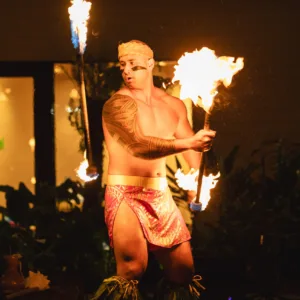Front section seating at Waikiki luau event
