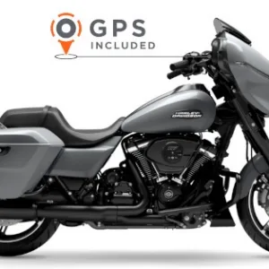 Harley Davidson Street Glide parked at Maui rental location