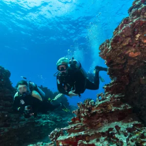 Diving students preparing for open water certification