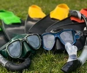 Snorkel gear and flotation devices available for rent in Maui