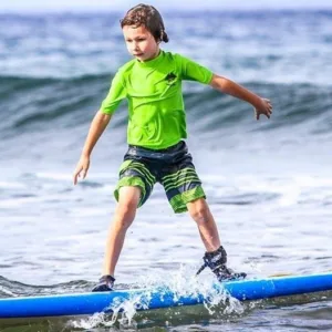 Small group learning to surf in Lahaina Maui