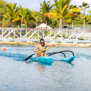 Single paddler using lagoon sport rental kayak