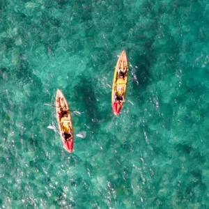 Guided kayak tour near Popoia Island