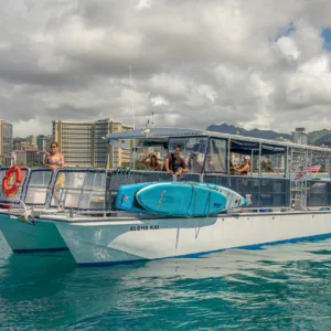 Private reef fishing and snorkeling on Aloha Kai catamaran