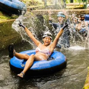 Tubers floating through historic hand-dug tunnels