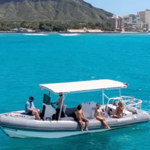 Small group snorkeling tour on a Zodiac boat