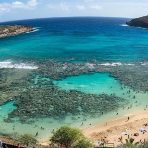 Diamond Head crater viewed from scenic lookout point