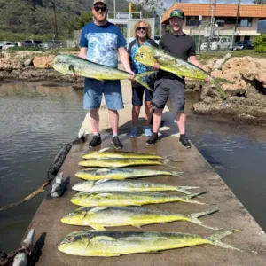 Half day live bait fishing charter in Waianae waters