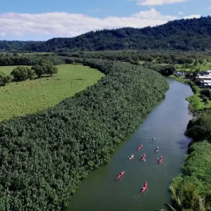 Morning kayak tour on Hanalei Bay