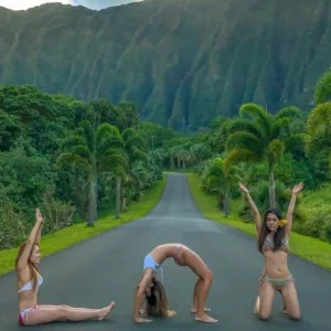 Private tour group exploring scenic Hawaiian locations