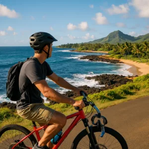 Self-guided ebike tour with snorkeling along Kauai’s shore