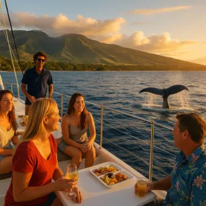 Family-friendly sunset whale watching cruise